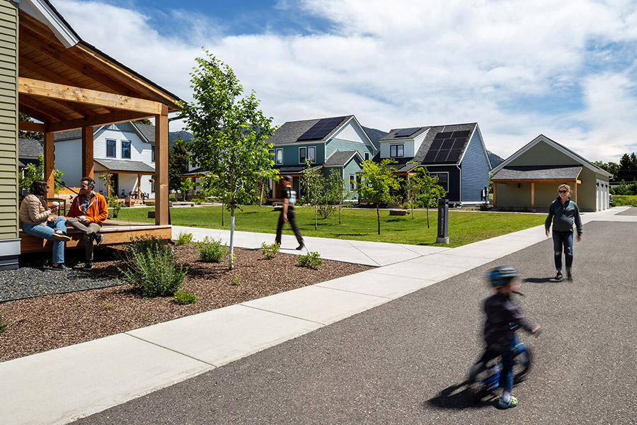 Courtyard with Bozeman residents outside